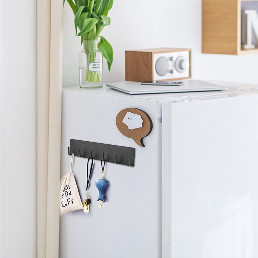 Magnetic Key Holder for Metal Front Door Towel Hook Brush Organizer for Laundry Room on Dryer Washer Hat Hanger — view 3